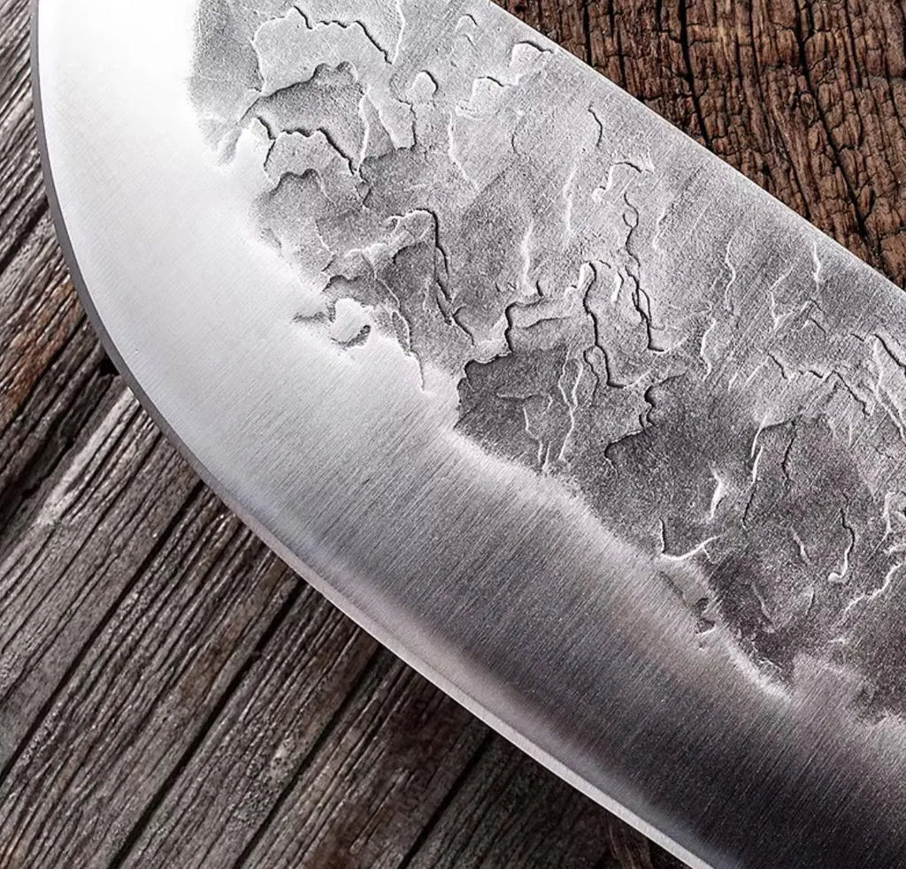 2-Piece 5Cr15MoV Knife Set | Meat Cleaver & 8” Butcher Knife | Hand Forged Style Kitchen Knives